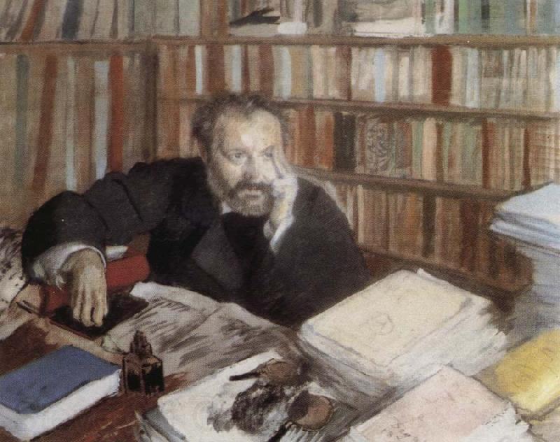 Edgar Degas Edmond Duranty(Detail) France oil painting art